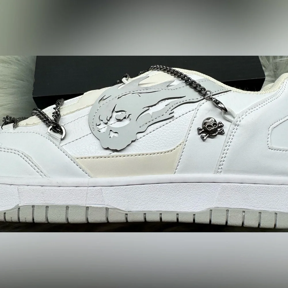 Brand X Court Classic (Toki) White Leather Sneakers Size 10.5